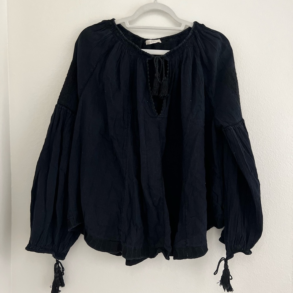 Doen black blouse, L